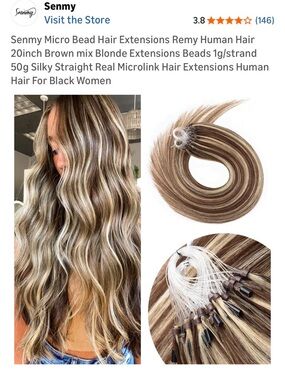 Brown Mix Blonde Micro Bead Remy Human Hair Extensions